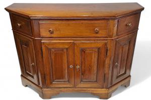 CREDENZA SCANTONATA IN NOCE - VENETO - FINE DEL XVIII SEC